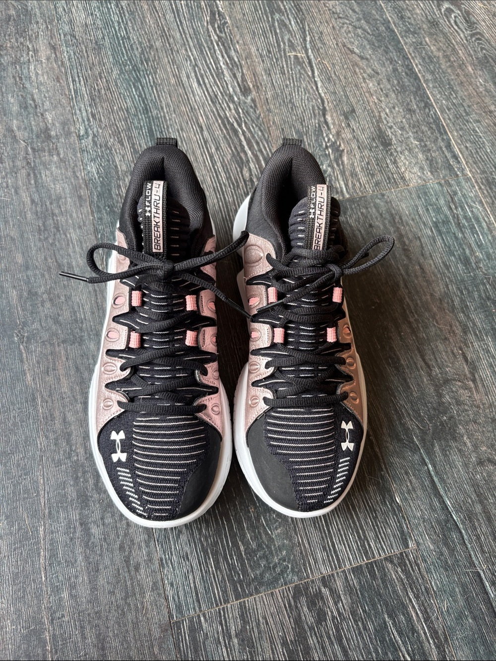 Under Armour Women’s Black and Pink Athletic Training Shoes